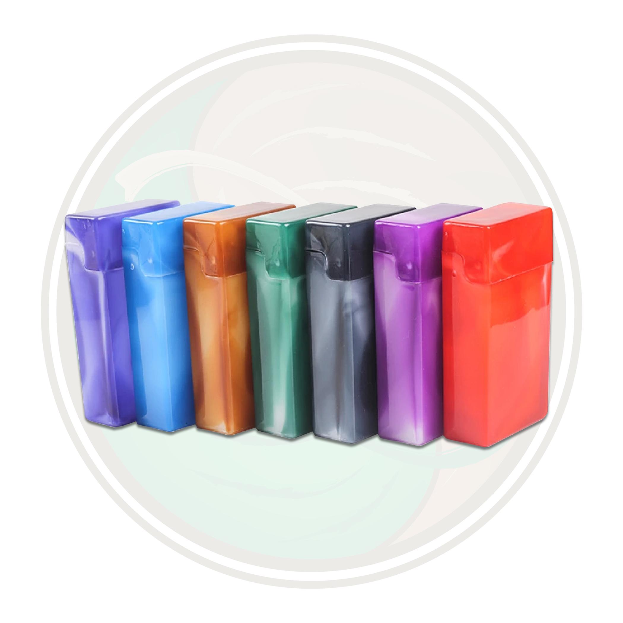 Cigarette Case for King Size 84mm Cigarettes Holds Full Pack Marbled color Cigarette Leaf